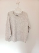 biała szara prosta damska bluz bluzka z długim rękawem 40L C&A jasna