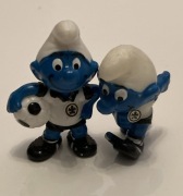 Stare figurki w dobrym stanie. Likwidacja kolekcji nr2.Smerfy piłkarze1988r