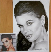 Portret, rysunek ołówkiem ze zdjęcia 