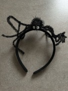 Opaska Halloween na głowę włosy Pająk z oczami. Przebranie na Halloween.