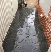 OWALNE CZARNY PŁYTY BAZALTOWE CHODNIKOWE 