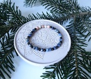 Bransoletka Dumortieryt Obsydian Opal Rodonit Przeciwdziała złości