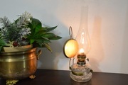 lampa naftowa wisząca stojąca z lusterkiem Ditmar