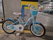 16'' Rower dla dziewczynki boczne kółka dzieciecy