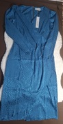 Sukienka turkusowa w delikatną panterkę marki CLOSET 