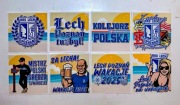 Zestaw vlepki 8x8, Lech Poznań, Tifo, 24 sztuki + gratisy