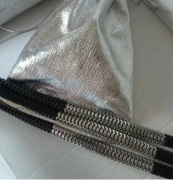 Metalowy naszyjnik srebrno-czarny