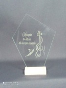 Statuetka ,grawer na szkle 