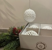 Bombki na choinkę 8 cm własnoręcznie wyszydełkowane 