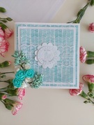Kartka Chrzest Święty handmade ręcznie robiona