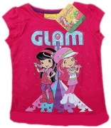 Truskawka  bluzka t-shirt110/116(5/6L)amarant WYPRZEDAŻ