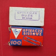 Spinacze biurowe z PRL duże i małe