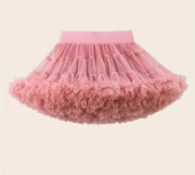 Spódniczka z falbankami pudrowy róż