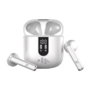 Słuchawki BT Feel Air TWS, używane sprawne, FEELAIR400WH, etui z wyświetlac
