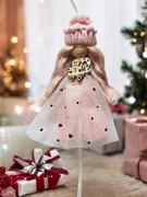 Ozdoba świąteczna Mikołajka Różowa