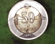 Turcja 50 kuruszy  2011