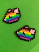 Tęczowe szczurki - brelok, kolczyki, magnes 