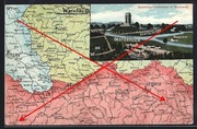 MYSŁOWICE Myslowitz trójkąt Dreikaiserreichsecke mapa