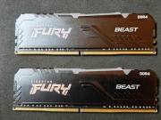 DDR4 Kingston FURY Beast RGB 32GB (2x16GB) 3200MHz CL16 - sprawny