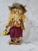 Stara Lalka Pamiątka PRL Słomiana Strach Na Wróble Nowa