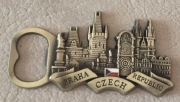 Magnes na lodówkę metalowy Praha Czechy Praga Zegar Most Karola (22)