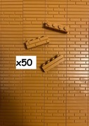 50 x LEGO cegła 15533 1x4, Medium Nougat