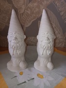 Krasnale skrzaty figurki gipsowe do malowania o wysokości 20 cm