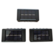 Lampy solarne LED 3 sztuki kinkiet zewnętrzny IP44 ciepłe światło 2600K