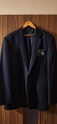 Marynarka, garnitur FERRANO kolor ciemny granat, NOWA