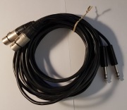 Kabel gniazdo 3pin XLR / jack 6,3 stereo zbalansowany 3,9m  2 x kable