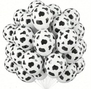 Balony Lateksowe 49szt w Czarno Białe Łatki Krówki 30cm