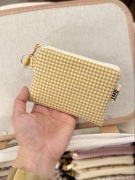 Mały Portfel (Handmade) - checkered pastel yellow