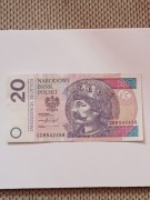 Banknot 20 zł-2016r. Radar  CD 854 2 458.