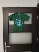 T-shirt chłopczyk zielony z nadrukiem nowy rozmiar 104
