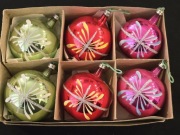 Bombki choinkowe z Prl szklane bańki 6 szt  na choinkę vintage 