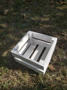 Skrzynka drewniana biała 20x20x12 cm