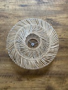 Lampa wisząca rattanowa / pleciona – styl boho, skandynawski + oprawa i LED