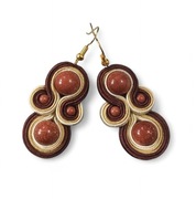 Kolczyki sutasz Nane Sutasz piasek pustyni rękodzieło artystyczne 