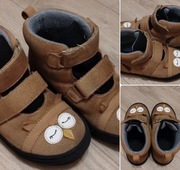 Trzewiki jesienne Mido Noster 27 sówki sowy camel brązowe membrana