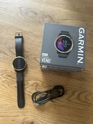 Garmin venu zegarek czarny ze złotą obwódką sportowy smartwatch