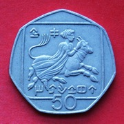 50  Centów  1991 r  -    Cypr     stan !!!