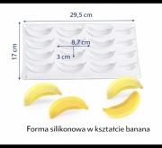 Forma silikonowa w kształcie banana (do monoporcji i świeczek)