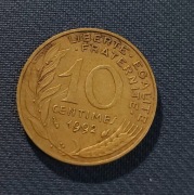 Moneta Francja 10 centymów 1992