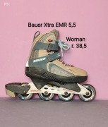 Rolki BAUER Xtra EMR 5,5 dla kobiet - prawie nowe - r. 38,5 /24,5 cm [R9]