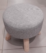 Taborecik tapicerowany szary 30x26x30