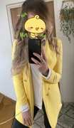 PrettyLittleThing żółty blazer, marynarka ze złotymi guziczkami rozmiar XS