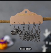 Trzy Pary Kolczyków Damskich w Stylu Gotyckim 