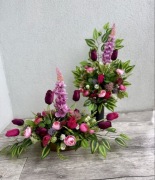 Komplet nagrobny stroik bukiet wazon