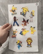 Naklejki Pokemon 10 sztuk wz8
