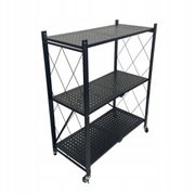 POMOCNIK STOLIK KOSMETYCZNY WÓZEK FRYZJERSKI LOFT METAL 3 PÓŁKI SKŁADANY